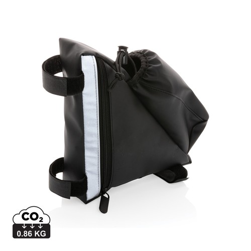 [P325.031] PU high visibility fietstas met fleshouder