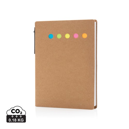 [P774.289] Kraft notitieboekje A6 met pen