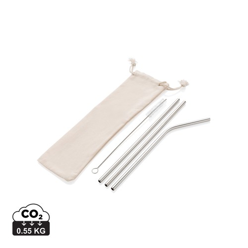 [P269.572] Herbruikbare 3 delige set RVS rietjes