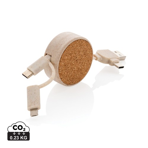[P302.369] Kurk 6-in-1 oprolbare kabel
