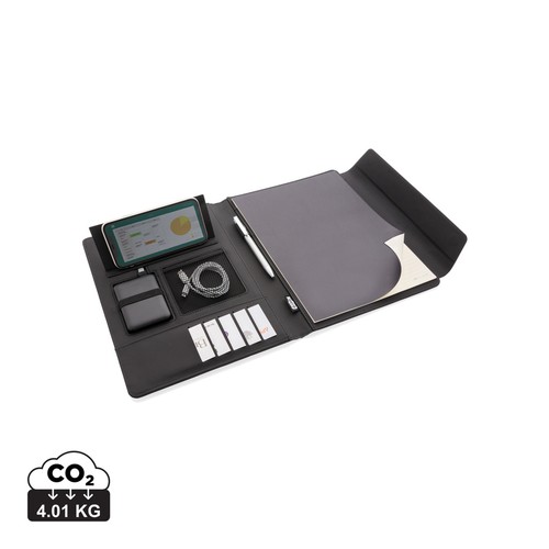 [P774.071] Fiko A4 portfolio met 5W draadloze lader 5.000 mAh powerbank