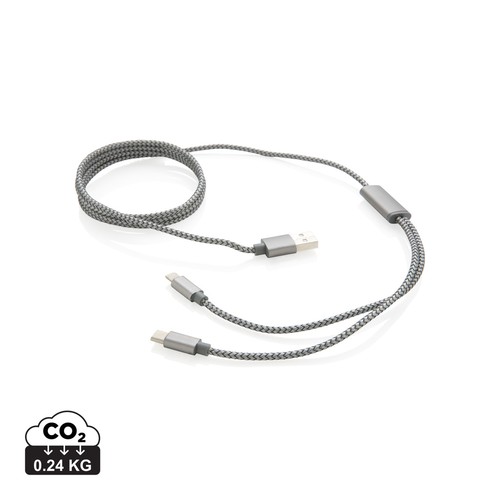 [P302.232] 3-in-1 gevlochten nylon kabel