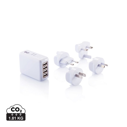 [P820.373] Reisstekker met 4 USB poorten