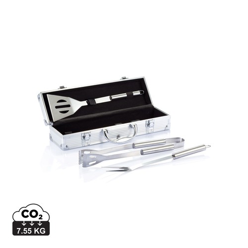 [P422.172] 3-delige barbecue set in aluminium koffer