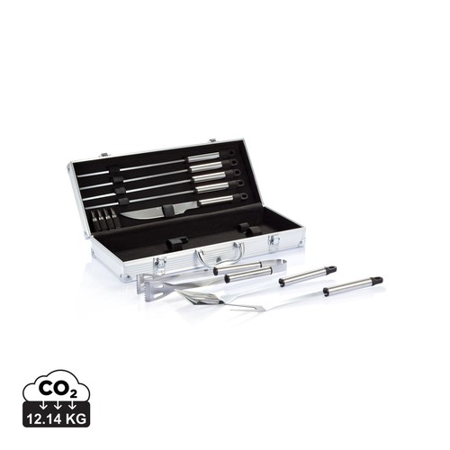 [P422.182] 12-delige barbecue set in aluminium koffer