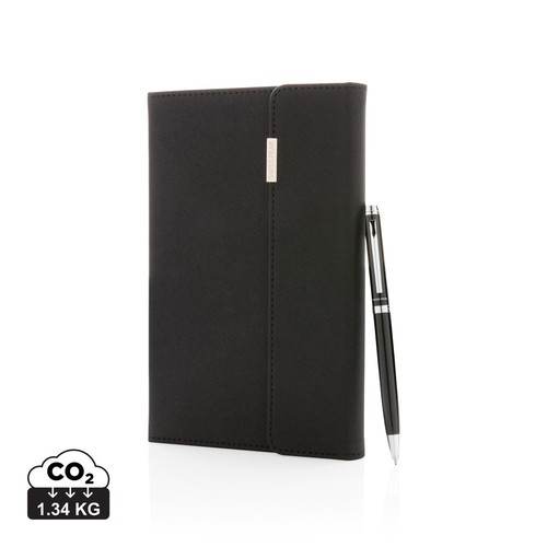 [P772.921] Swiss Peak deluxe A5 notitieboek en pen set