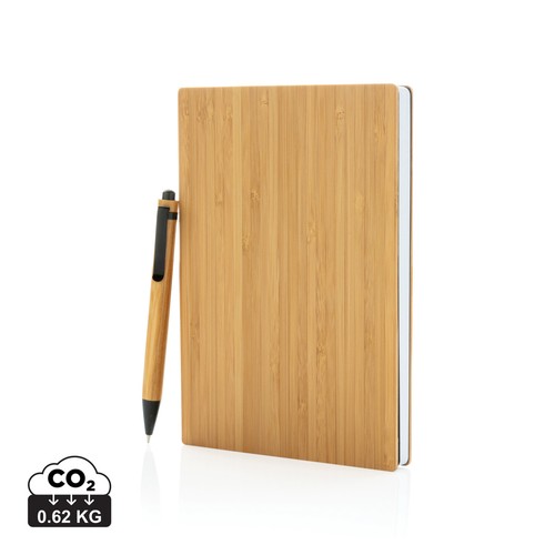 [P772.159] A5 Bamboe notitieboek & pen set