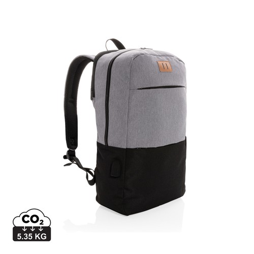 [P760.051] Modern 15.6" USB & RFID laptop rugzak PVC vrij