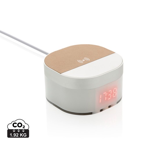 [P308.693] Aria 5W draadloze oplader met digitale klok