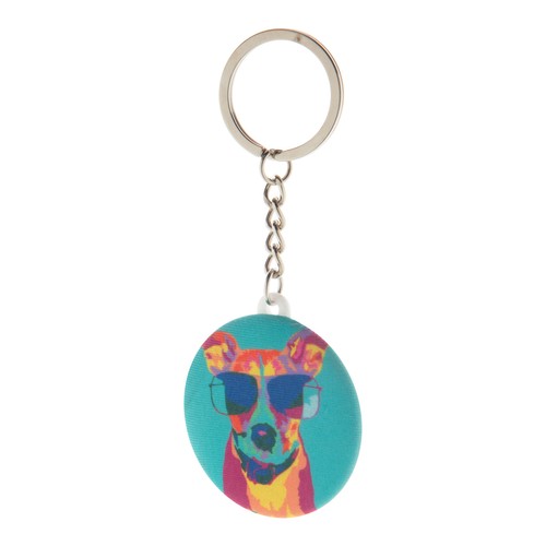 Rpet-sleutelhanger met speld KeyBadge RPET Mini