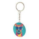 Rpet-sleutelhanger met speld KeyBadge RPET Mini