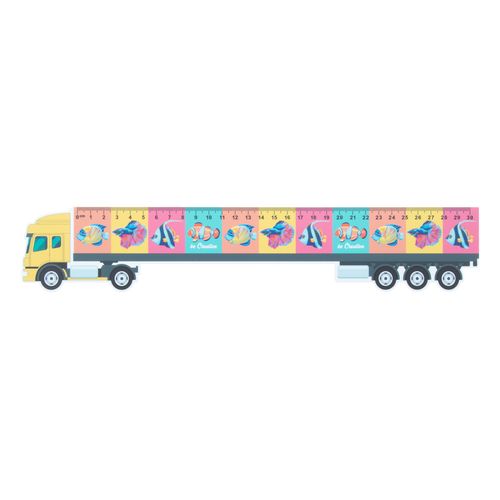 [AP718344] Liniaal Van 30 Cm, Vrachtwagen Trucker 30